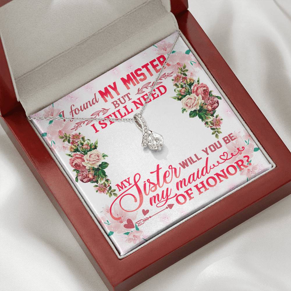 Will You Be My Maid Of Honor Alluring Beauty Necklace - Maid Of Honor Proposal Wedding Gift From Bride