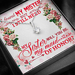 Will You Be My Maid Of Honor Alluring Beauty Necklace - Maid Of Honor Proposal Wedding Gift From Bride