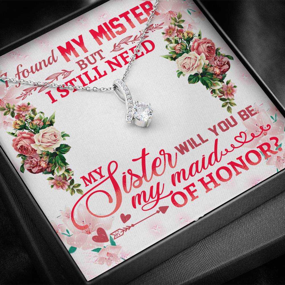 Will You Be My Maid Of Honor Alluring Beauty Necklace - Maid Of Honor Proposal Wedding Gift From Bride