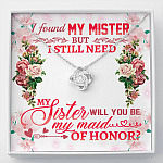 Will You Be My Maid Of Honor Love Knot Necklace - Maid Of Honor Proposal Wedding Gift From Bride - Love Knot Necklace