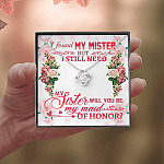 Will You Be My Maid Of Honor Love Knot Necklace - Maid Of Honor Proposal Wedding Gift From Bride