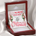 Will You Be My Maid Of Honor Love Knot Necklace - Maid Of Honor Proposal Wedding Gift From Bride