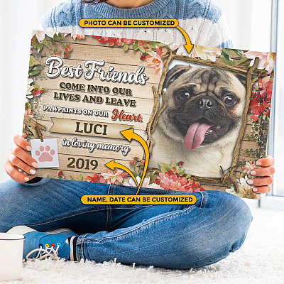 Alternative view of Personalized Photo Best Friend Come Into Our Gallery Wrapped Framed Canvas Prints - Unframed Poster