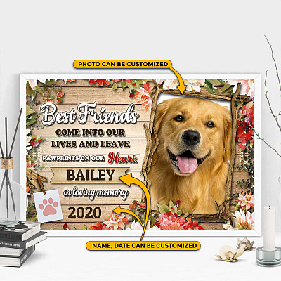 Personalized Photo Best Friend Come Into Our Gallery Wrapped Framed Canvas Prints - Unframed Poster