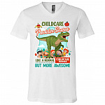 child, White, V-Neck T-Shirt