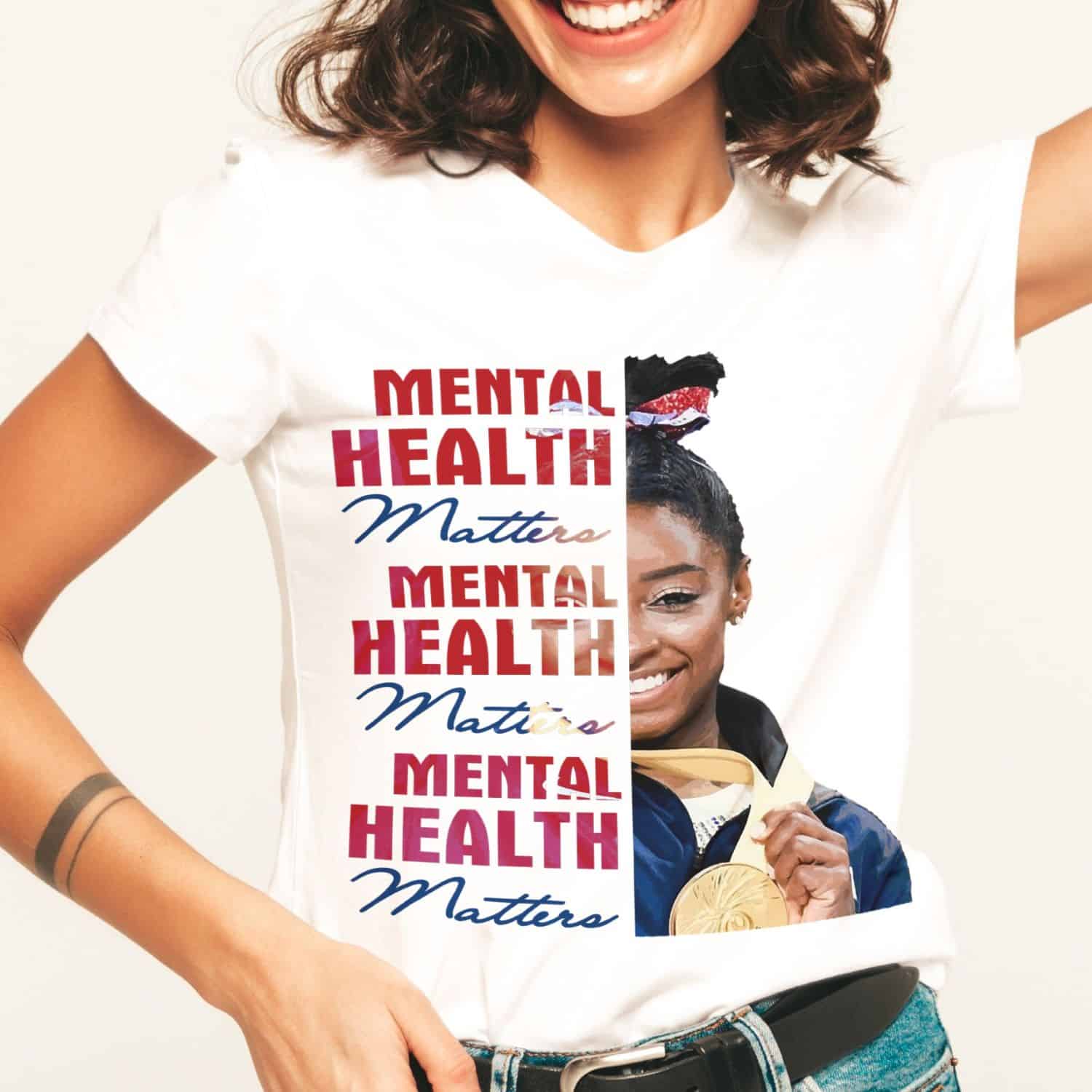 1P ưu tiên. Simon biles mental Tee 2 mk2