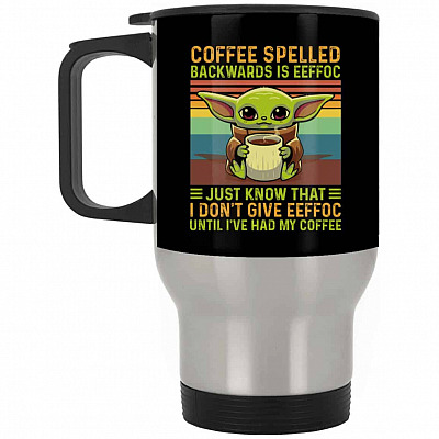 14 oz. Silver Travel Mug