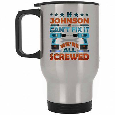 14 oz. Silver Travel Mug