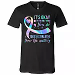 it's okay shirt, Black, V-Neck T-Shirt