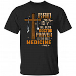 4. God Best Doctor, Black, Unisex T-Shirt