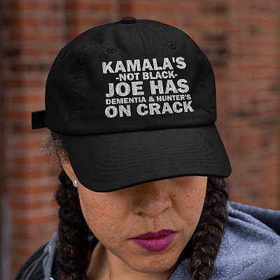 Alternative view of Rose Are Red Kamala's Not Black Joe Has Dementia and Hunter's On Crack Twill Cap - High-Profile Snapback Hat