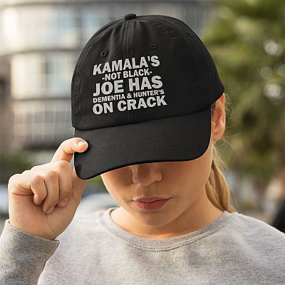 Rose Are Red Kamala's Not Black Joe Has Dementia and Hunter's On Crack Twill Cap - High-Profile Snapback Hat