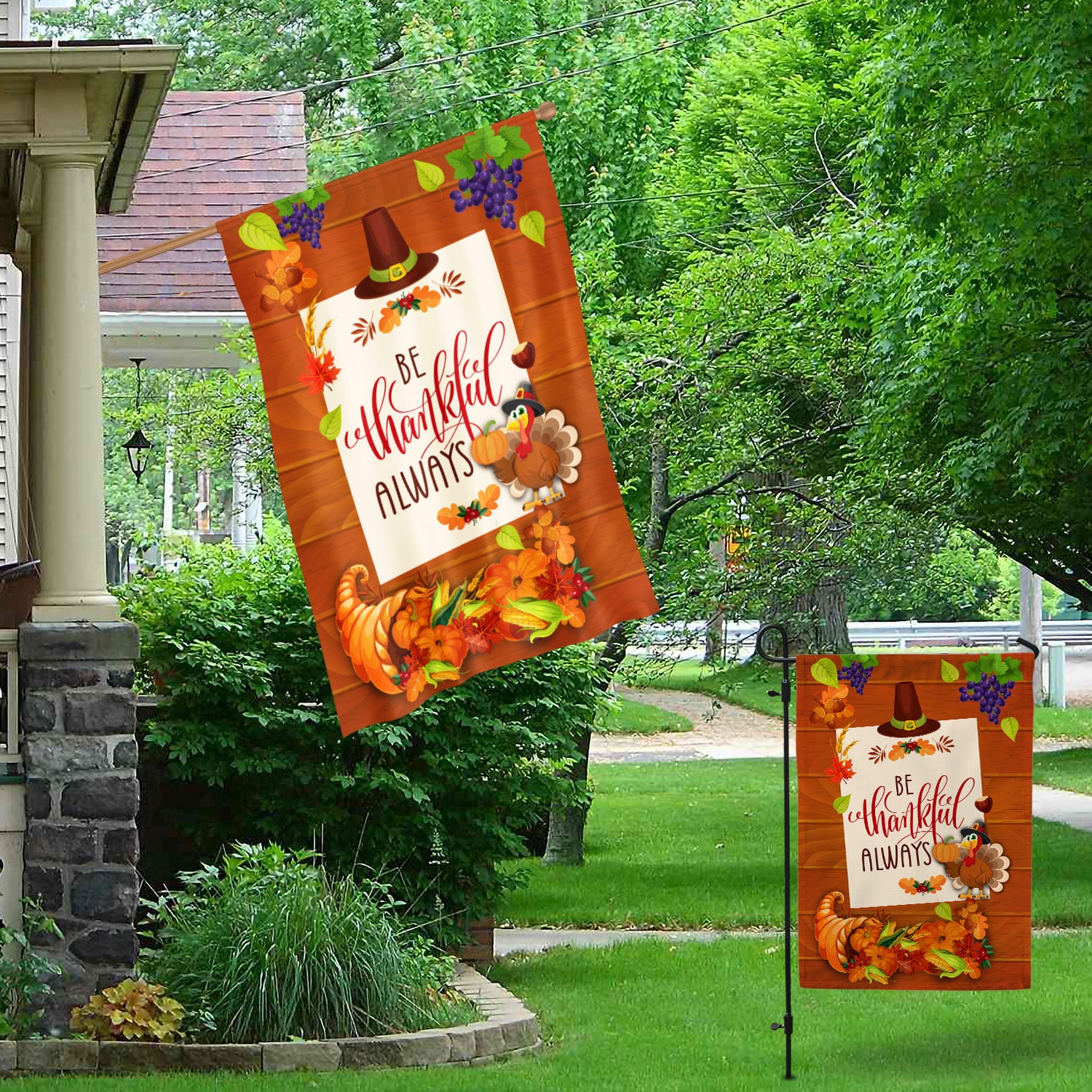 3MH. Be Thankful 30x40 Garden & House Mockup 1