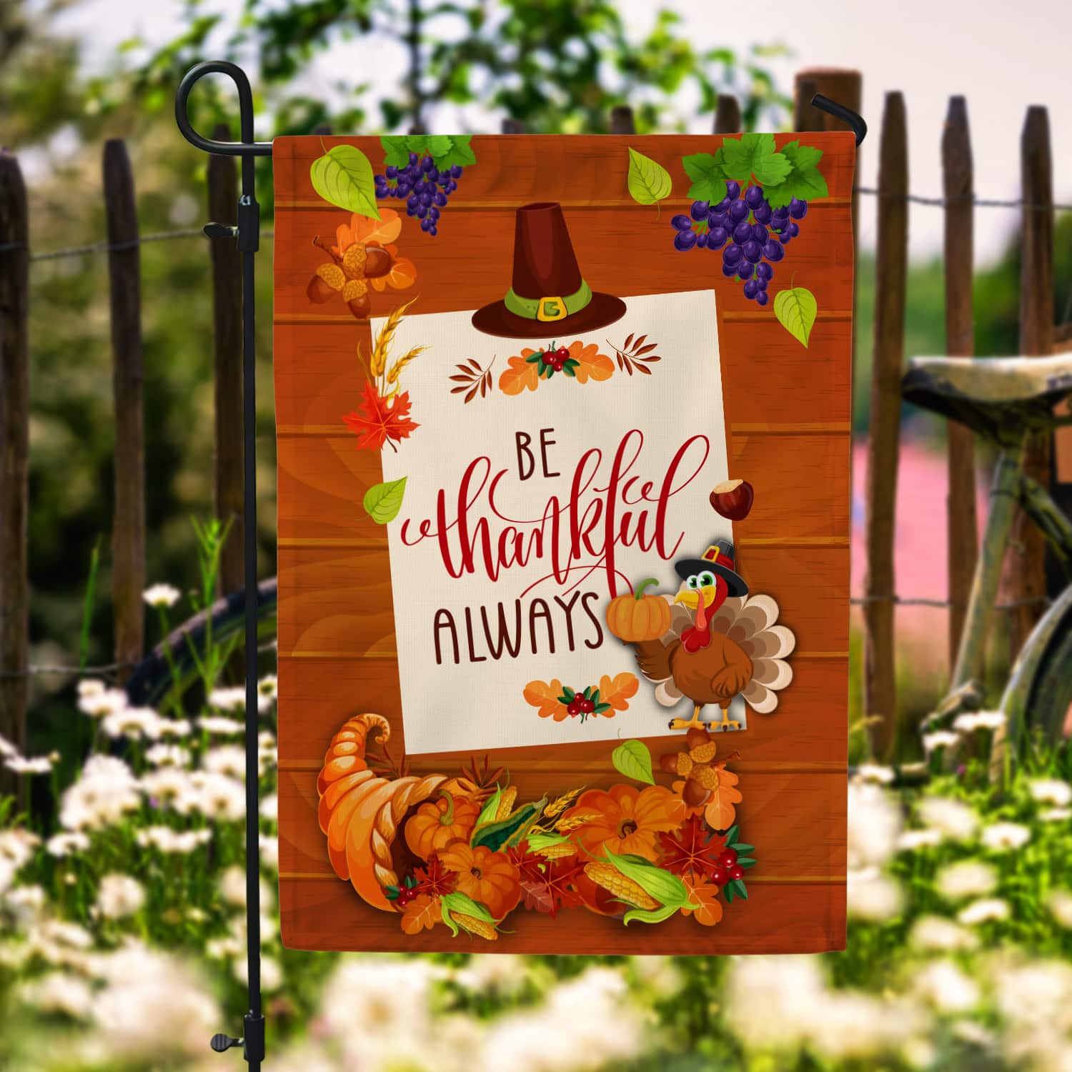 3MH. Be Thankful 30x40 Garden Flag Mockup 6