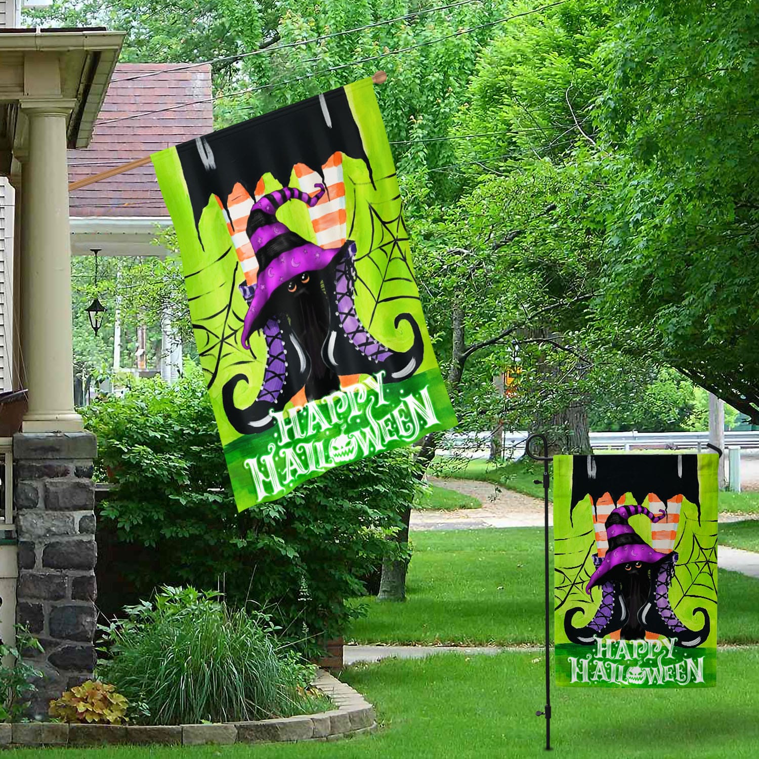 Covido Home Decorative Happy Halloween Witch Gnome Purple Garden Flag Outdoor Small Burlap Decor Double Sided 12 x 18 Spider Web House Yard Lawn Bat Broom Jack O Lantern Outside Decoration Covido Home Decorative Happy Halloween Witch Gnome Purple Garden Flag Outdoor Small Burlap Decor Double Sided 12 x 18 Spider Web House Yard Lawn Bat Broom Jack O Lantern Outside Decoration