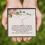 To My Bonus Mom Thank You For Loving Me As Your Own Alluring Beauty Necklace - Step Mom Stepmother Gifts To My Bonus Mom Thank You For Loving Me As Your Own Alluring Beauty Necklace - Step Mom Stepmother Gifts