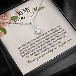 To My Bonus Mom Thank You For Loving Me As Your Own Alluring Beauty Necklace - Step Mom Stepmother Gifts To My Bonus Mom Thank You For Loving Me As Your Own Alluring Beauty Necklace - Step Mom Stepmother Gifts