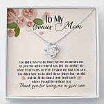 To My Bonus Mom Thank You For Loving Me As Your Own Love Knot Necklace - Step Mom Stepmother Gifts - Love Knot Necklace To My Bonus Mom Thank You For Loving Me As Your Own Love Knot Necklace - Step Mom Stepmother Gifts - Love Knot Necklace