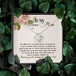 To My Bonus Mom Thank You For Loving Me As Your Own Love Knot Necklace - Step Mom Stepmother Gifts To My Bonus Mom Thank You For Loving Me As Your Own Love Knot Necklace - Step Mom Stepmother Gifts
