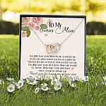 To My Bonus Mom Thank You For Loving Me As Your Own Interlocking Hearts Pendant Necklace - Step Mom Gifts