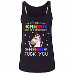 It's Called Karma and It's Pronounced Tank, Black, Ladies Tank Top