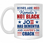 Roses Are Red Kamala's Not Black, White, 11 oz. White Mug