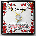 To My Wife How Can I Properly Thank The Person Who Always Brings The Best Put Of Me Forever Love Necklace - Forever Love Necklace (18K Yellow Gold)