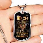 Proud US Army Soldiers Veteran Necklace - DD 214 It's A Veteran Thing You Wouldn't Understand Dog Tag Necklace