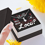 Cool Couple Anniversary Quote Necklace- Bella Where The Hell Have You Been Loca Message Card Alluring Necklace