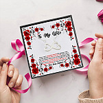 8UT. Red Rose To Wife Infinity Heart Necklace (Silver) 5