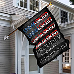 5KT. Unmasked Unmuzzled 30x40 House Flag Mockup 6