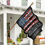 5KT. Unmasked Unmuzzled 30x40 House Flag Mockup 7