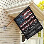 5KT. Unmasked Unmuzzled 30x40 House Flag Mockup 2