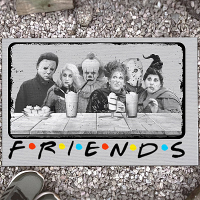 Halloween Horror Friends Horror Characters Indoor Outdoor Doormat - Halloween Welcome Mat