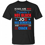 rose, Black, Unisex T-Shirt
