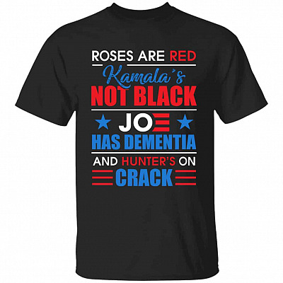 rose, Black, Unisex T-Shirt