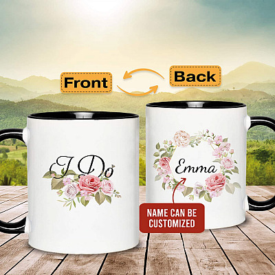 Alternative view of Personalized Wedding Mugs I Do - I Do as I Am Told Funny Anniversary Gifts Accent Mug