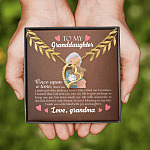 To My Granddaughter Once Upon A Time There Was A Little Girl Who Stole My Heart Forever Love Necklace