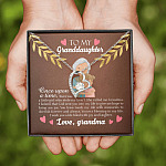 To My Granddaughter Once Upon A Time There Was A Little Girl Who Stole My Heart Forever Love Necklace