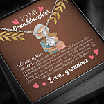 To My Granddaughter Once Upon A Time There Was A Little Girl Who Stole My Heart Alluring Beauty Necklace
