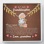 To My Granddaughter Once Upon A Time There Was A Little Girl Who Stole My Heart Love Knot Necklace - Love Knot Necklace