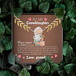 To My Granddaughter Once Upon A Time There Was A Little Girl Who Stole My Heart Love Knot Necklace