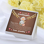 To My Granddaughter Once Upon A Time There Was A Little Girl Who Stole My Heart Love Knot Necklace