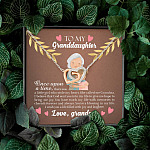 To My Granddaughter Once Upon A Time There Was A Little Girl Who Stole My Heart Joined Interlocking Hearts Necklace