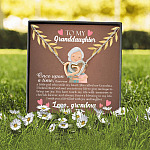 To My Granddaughter Once Upon A Time There Was A Little Girl Who Stole My Heart Joined Interlocking Hearts Necklace