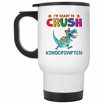 14 oz. White Travel Mug