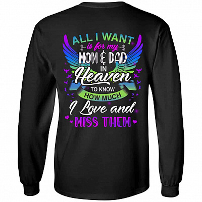 Mom and Dad Hoodie, Black, Long Sleeve