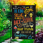 Welcome Back To School Colorful Garden Flag - Back to School Banner House Flag - Wall Flag
