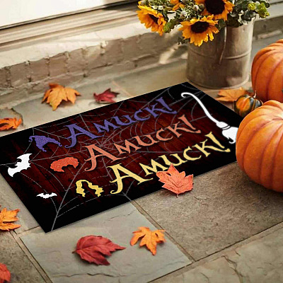 Hocus Pocus Amuck Amuck Sanderson Sisters Indoor Outdoor Decorative Doormat