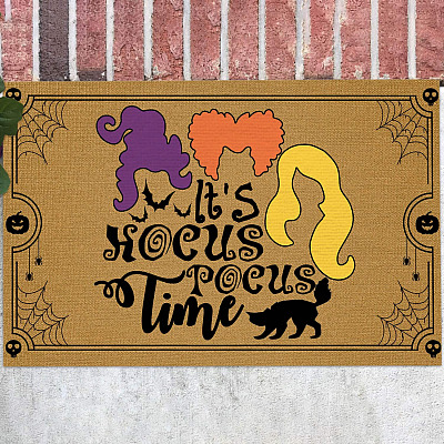 It's Hocus Pocus Time Sanderson Sisters Halloween Indoor Outdoor Decorative Doormat